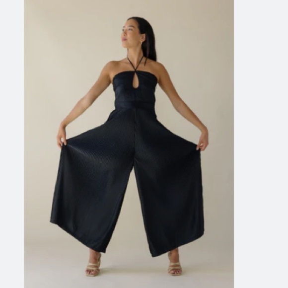 CAROLINA K Pants - CAROLINA K NWT Pleated Carmen Jumpsuit Luxury Contemporary Old Money Night Out